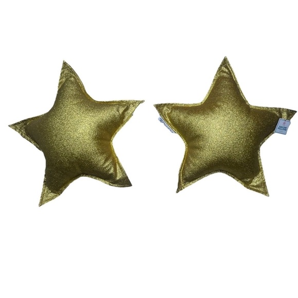 Decor Pillow Gold Star 16''x15'' Holliday Decor Kids Room Pillow 2pc Set - Picture 1 of 5